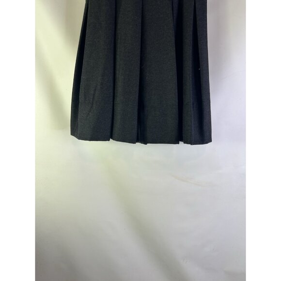 Burberry Wool Cashmere Pleated Knee A Line Skirt Gray - Picture 4 of 8